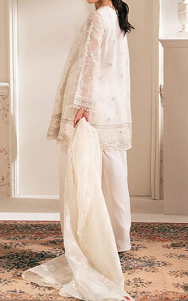 Cross Stitch Off White Net Suit | Pakistani Embroidered Chiffon Dresses USA- Image 2
