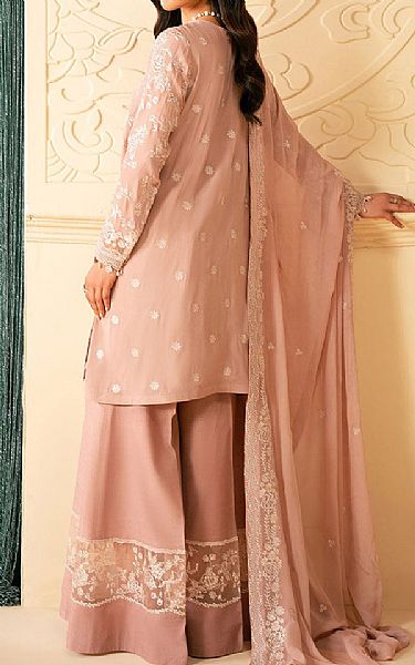 Cross Stitch Pink Chiffon Suit | Pakistani Embroidered Chiffon Dresses USA- Image 2