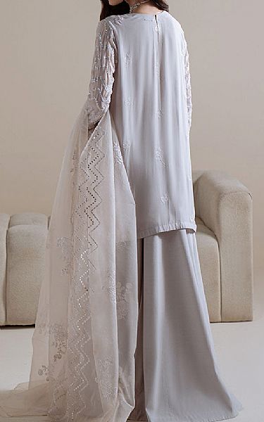 Cross Stitch Grey Chiffon Suit | Pakistani Embroidered Chiffon Dresses USA- Image 2