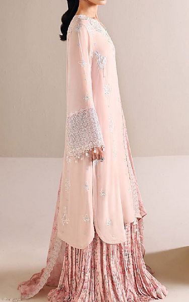 Cross Stitch Pale Pink Chiffon Suit | Pakistani Embroidered Chiffon Dresses USA- Image 2
