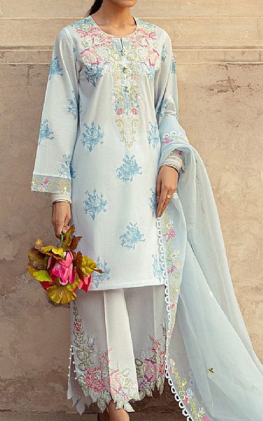 Cross Stitch Baby Blue Lawn Suit | Pakistani Lawn Suits- Image 1