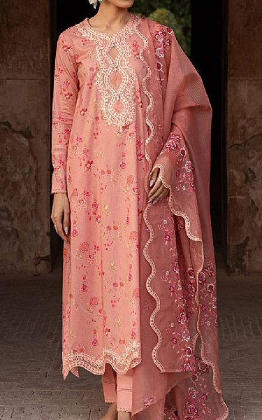 Cross Stitch Peachy Pink Lawn Suit | Pakistani Lawn Suits- Image 1