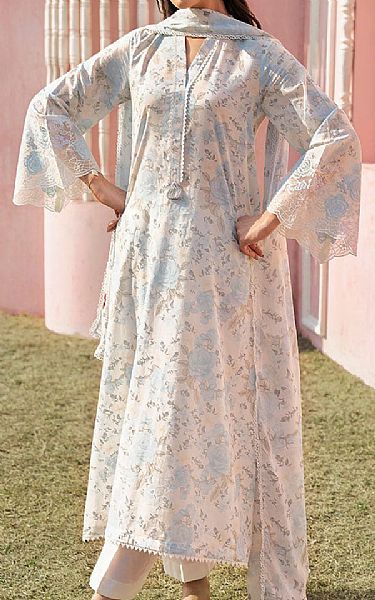 Cross Stitch Off White/Blue Lawn Suit | Pakistani Lawn Dress in USA- Image 1