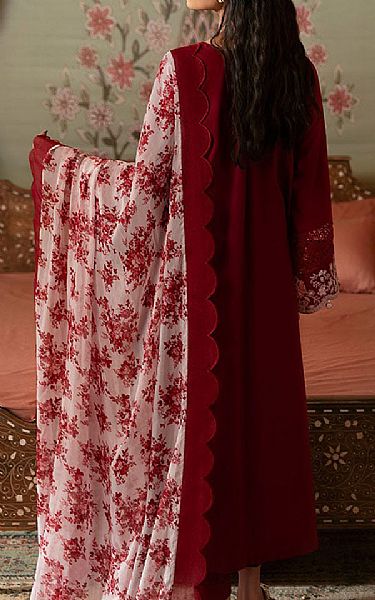 Cross Stitch Wine Red Lawn Suit | Pakistani Lawn Dress in USA- Image 2