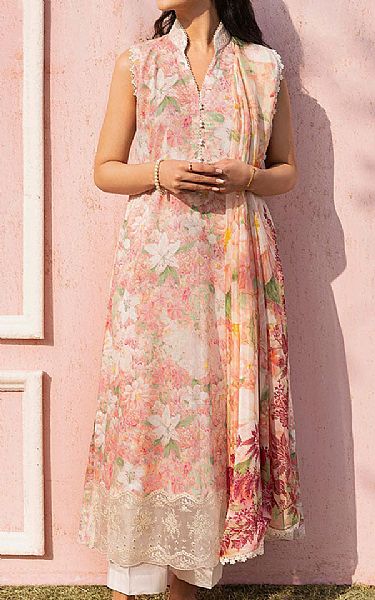 Cross Stitch Peach Lawn Suit | Pakistani Lawn Dress in USA- Image 1