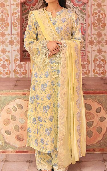 Cross Stitch Sand Gold Lawn Suit | Pakistani Lawn Dress in USA- Image 1