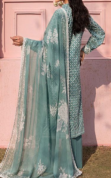 Cross Stitch Teal Lawn Suit | Pakistani Lawn Dress in USA- Image 2