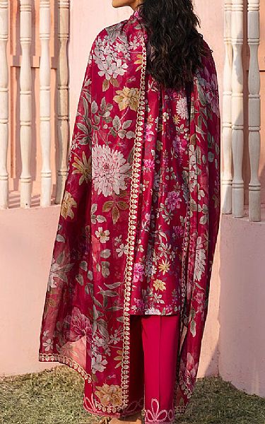 Cross Stitch Deep Carmine Lawn Suit | Pakistani Lawn Dress in USA- Image 2
