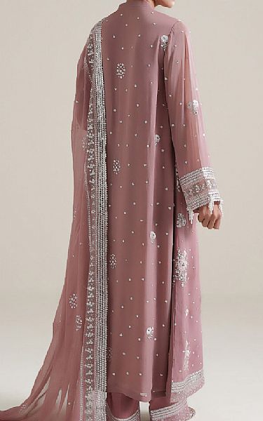Cross Stitch Pink Chiffon Suit | Pakistani Embroidered Chiffon Dresses USA- Image 2