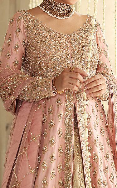  Tea Pink Chiffon Suit | Pakistani Wedding Dresses- Image 3