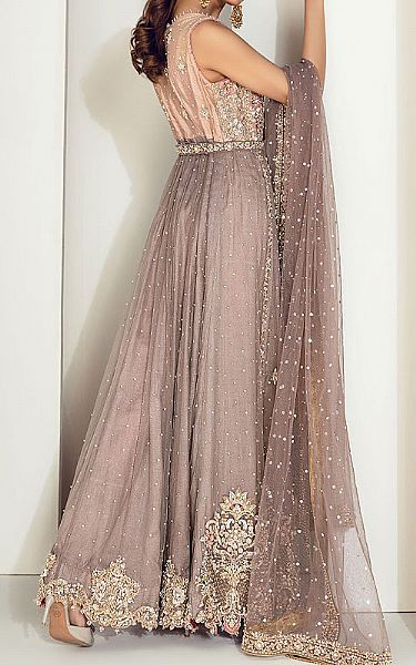  Sand Grey Chiffon Suit | Pakistani Party Wear Dresses USA- Image 4