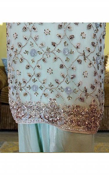  Sea Green Chiffon Suit | Pakistani Party Wear Dresses USA- Image 3