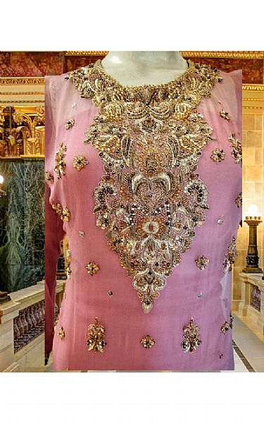  Lilac Chiffon Suit | Pakistani Party Wear Dresses- Image 2