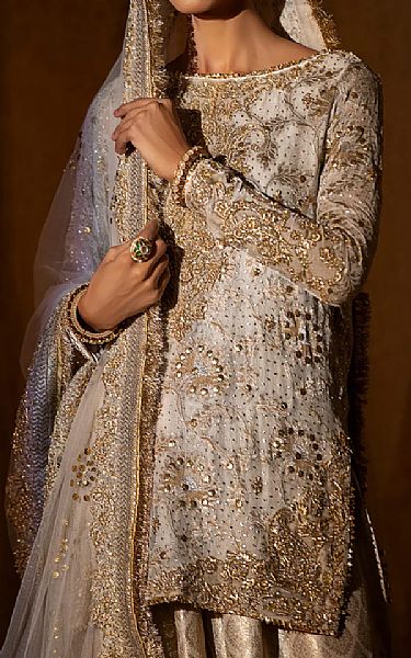  Light Golden Chiffon Suit | Pakistani Wedding Dresses USA- Image 2