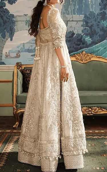  Ivory Organza Suit | Pakistani Wedding Dresses- Image 2