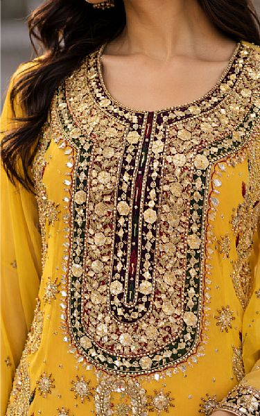  Yellow Chiffon Suit | Pakistani Party Wear Dresses USA- Image 2