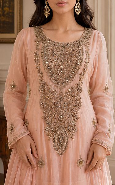  Pink Chiffon Suit | Pakistani Party Wear Dresses USA- Image 2