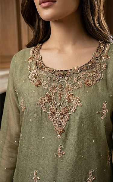  Pistachio Green Net Suit | Pakistani Party Wear Dresses USA- Image 2