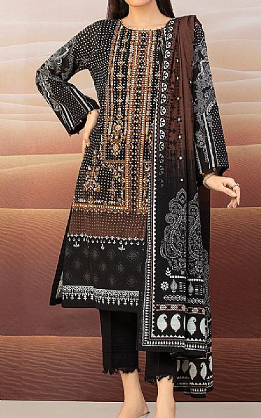 Edenrobe Black Khaddar Suit | Pakistani Winter Dresses- Image 1