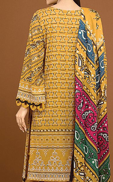 Edenrobe Mustard Viscose Suit | Pakistani Winter Dresses- Image 2