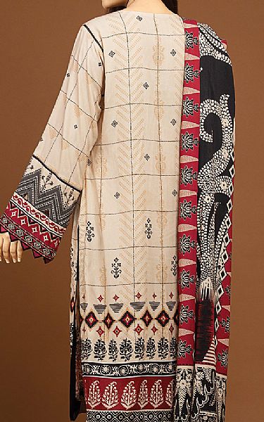 Edenrobe Ivory Viscose Suit | Pakistani Winter Dresses- Image 2