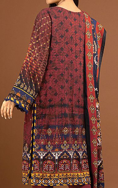 Edenrobe Crimson Viscose Suit | Pakistani Winter Dresses- Image 2