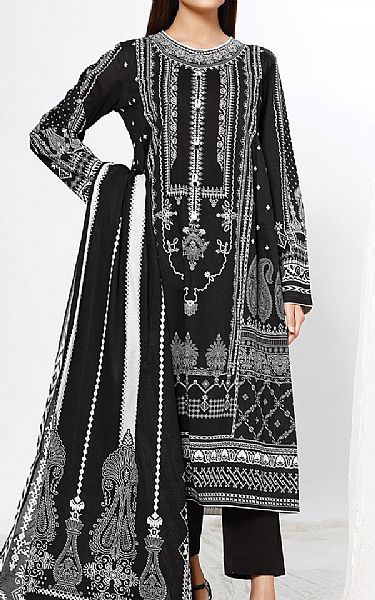 Edenrobe Black Lawn Suit (2 Pcs) | Pakistani Dresses in USA- Image 1