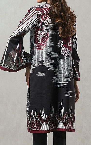 Edenrobe Black Khaddar Kurti | Pakistani Dresses in USA- Image 2