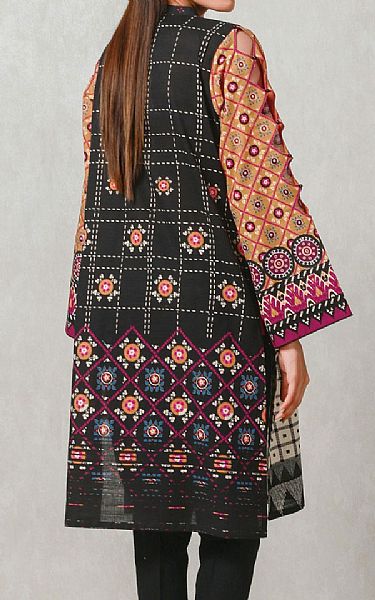 Edenrobe Black Khaddar Kurti | Pakistani Dresses in USA- Image 2