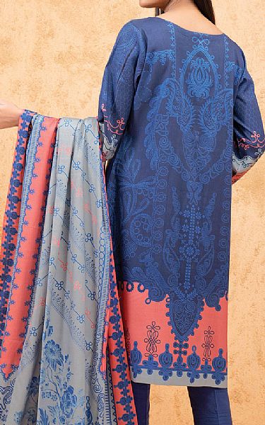 Edenrobe Royal Blue Viscose Suit | Pakistani Dresses in USA- Image 2
