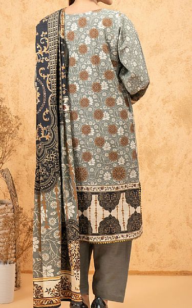 Edenrobe Light Grey Viscose Suit | Pakistani Dresses in USA- Image 2