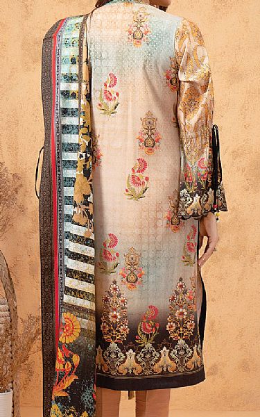 Edenrobe White/Sand Gold Viscose Suit | Pakistani Dresses in USA- Image 2