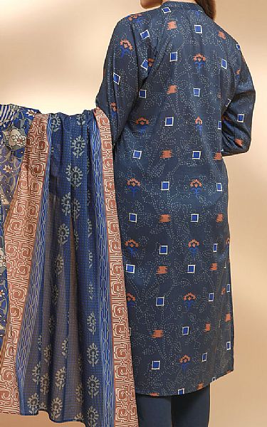 Edenrobe Yinmn Blue Khaddar Suit | Pakistani Dresses in USA- Image 2