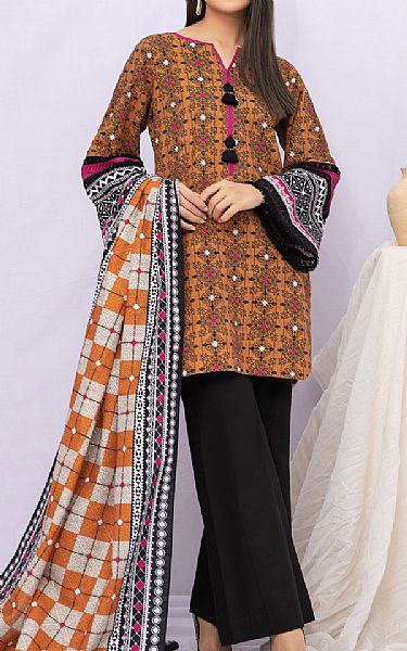 Bronze Khaddar Suit | Pakistani Dresses in USA