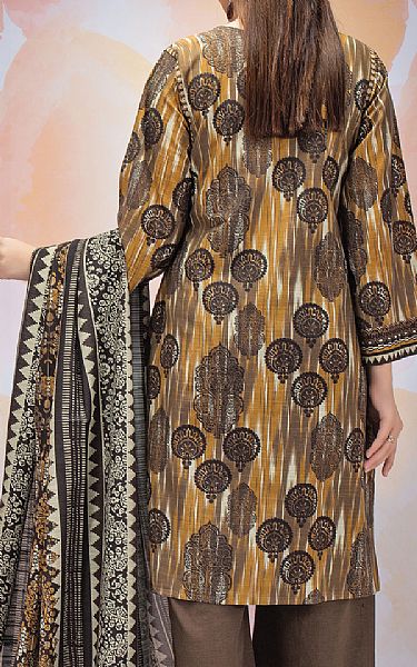 Edenrobe Tan/Orange Khaddar Suit | Pakistani Dresses in USA- Image 2