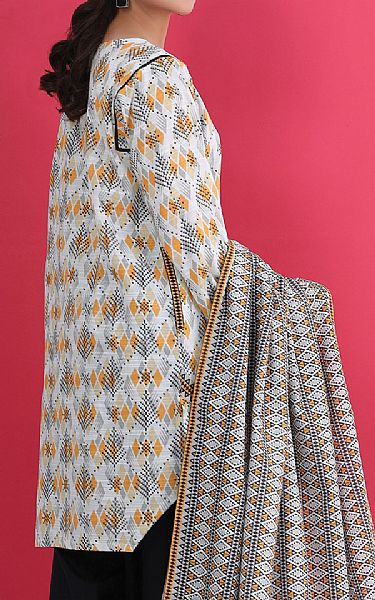 Edenrobe White Khaddar Suit (2 Pcs) | Pakistani Dresses in USA- Image 2