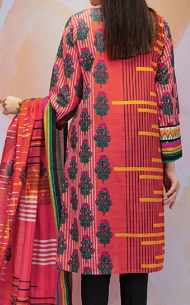 Edenrobe Vermilion Red Khaddar Suit (2 Pcs) | Pakistani Dresses in USA- Image 2