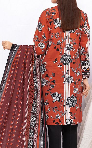 Edenrobe Cinnabar Red Khaddar Suit (2 Pcs) | Pakistani Dresses in USA- Image 2