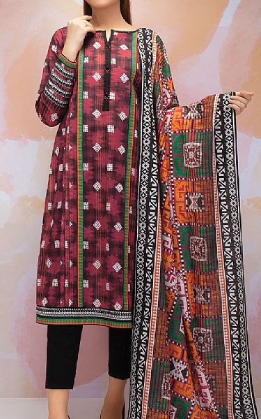Edenrobe Brink Pink Khaddar Suit (2 Pcs) | Pakistani Dresses in USA- Image 1