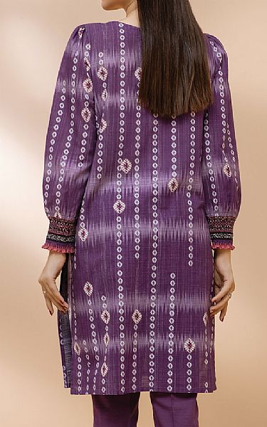 Edenrobe Plum Khaddar Kurti | Pakistani Dresses in USA- Image 2