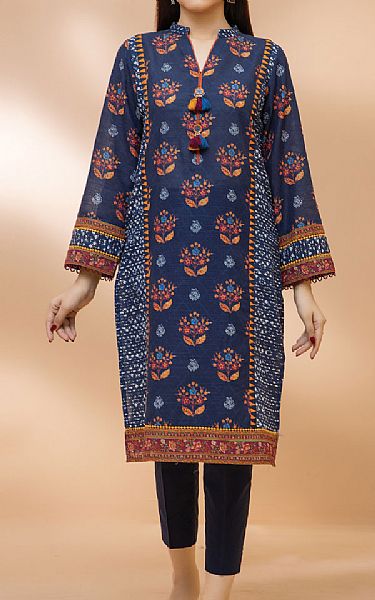 Royal Blue Khaddar Kurti | Pakistani Dresses in USA