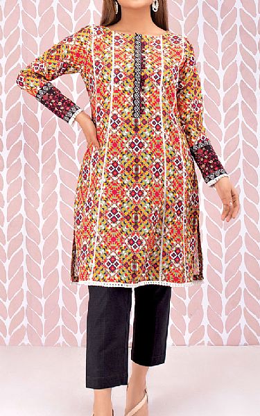 Edenrobe Multi Color Khaddar Kurti | Pakistani Dresses in USA- Image 1