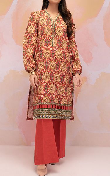 Edenrobe Coral Khaddar Kurti | Pakistani Dresses in USA- Image 1