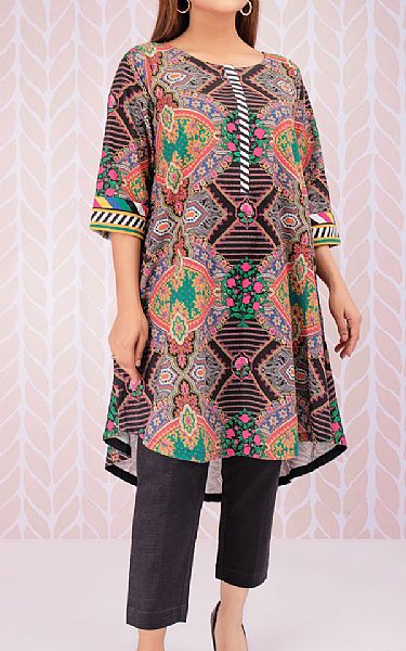 Multi Color Khaddar Kurti | Edenrobe Pakistani Winter Dresses