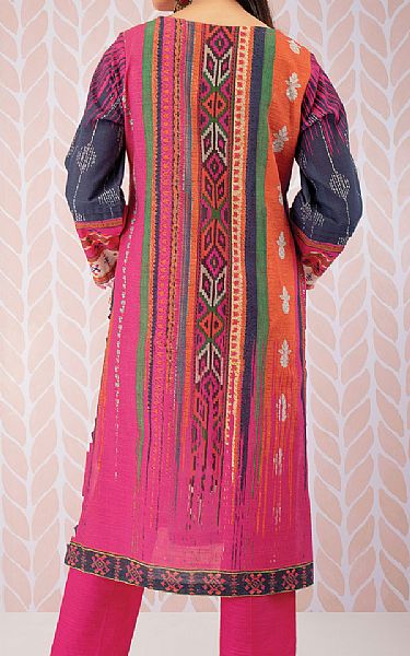 Hot Pink Khaddar Kurti | Edenrobe Pakistani Winter Dresses