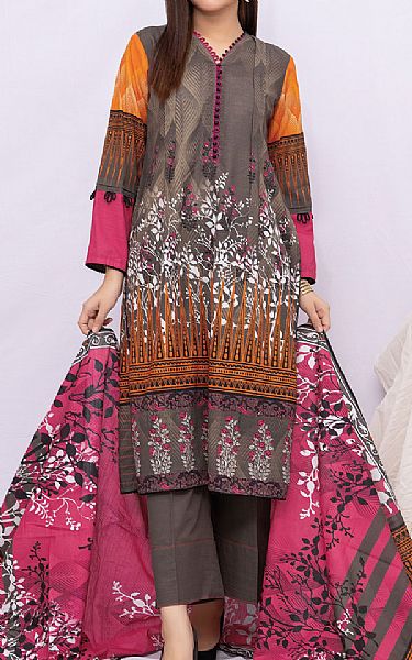 Dark Grey Khaddar Suit | Pakistani Dresses in USA