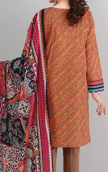 Edenrobe Orange/Brown Khaddar Suit (2 Pcs) | Pakistani Dresses in USA- Image 2
