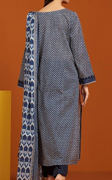 Edenrobe Navy Blue Khaddar Suit | Pakistani Winter Dresses- Image 2