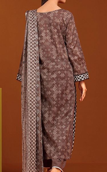 Edenrobe Rose Taupe Khaddar Suit | Pakistani Winter Dresses- Image 2