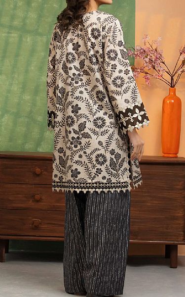 Edenrobe Beige/Black Lawn Suit (2 pcs) | Pakistani Lawn Dress in USA- Image 2